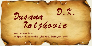 Dušana Koljković vizit kartica